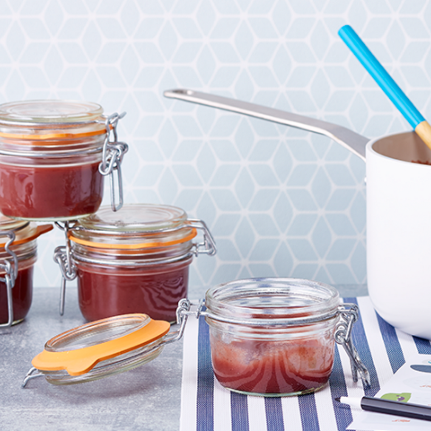 Le Parfait Flip Top Glass Jars for Storage and Gifting