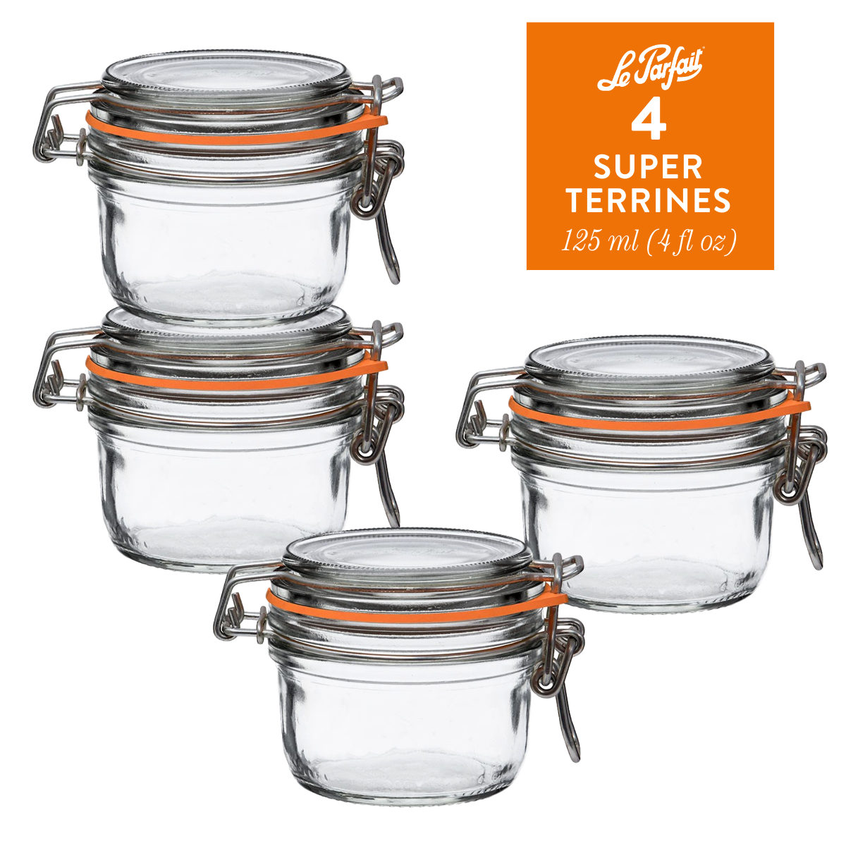 Le Parfait Flip Top Glass Jars for Storage and Gifting – ChouAmi™