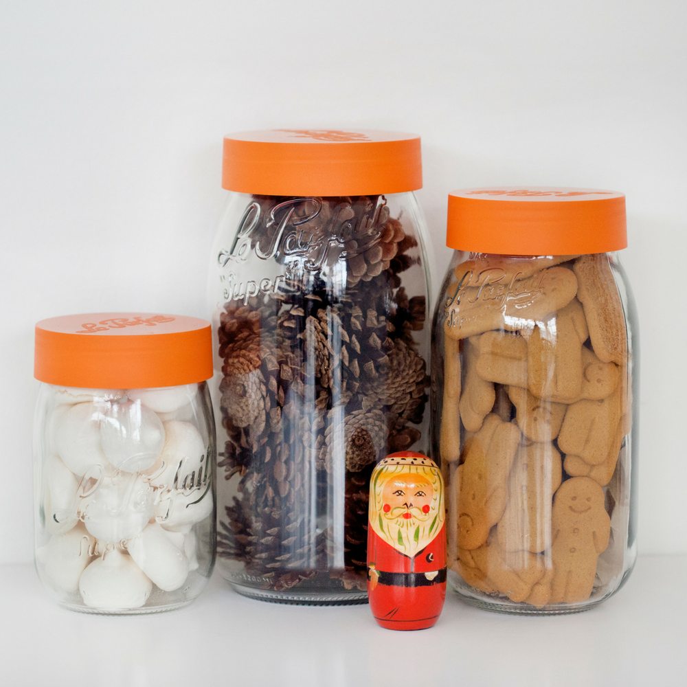 Le Parfait Screw Top Glass Jars for Use with ChouAmi