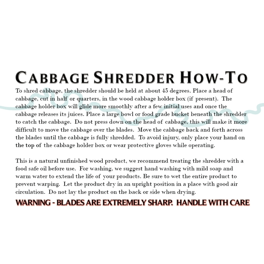 Cabbage Shredder (Wooden)